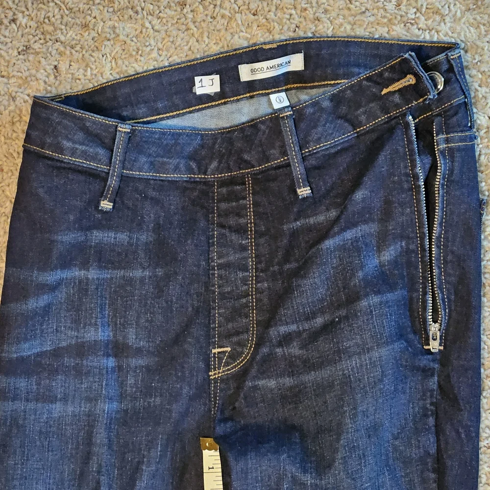 Good American Women's Blue Jeans size 4/27 with side Zipper - Picture 1 of 7